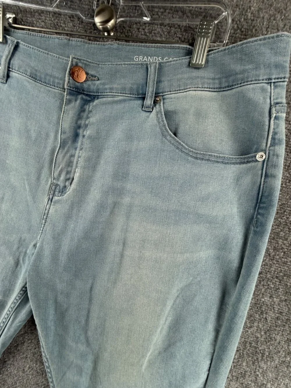 Mugsy Grands Casual FLX4NCSL 40x34 Light Wash Stretch Jeans Men ACTL 41X33